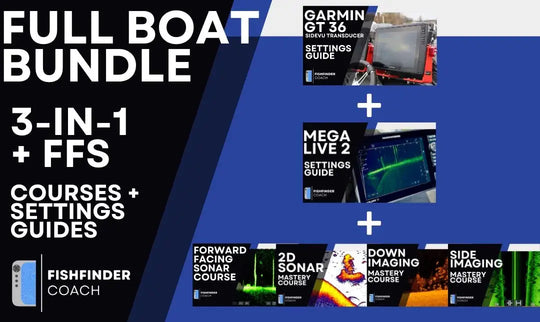 Full boat bundle with courses and GT36 and mega live 2 settings guides on a blue and black background
