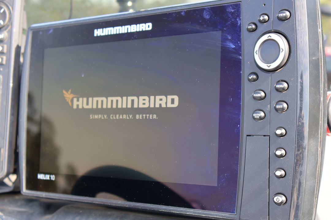 Humminbird Helix 10 fishfinder display with precision sonar and advanced navigation features for optimal fishing control.