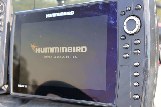 Humminbird Helix 10 fishfinder display with precision sonar and advanced navigation features for optimal fishing control.