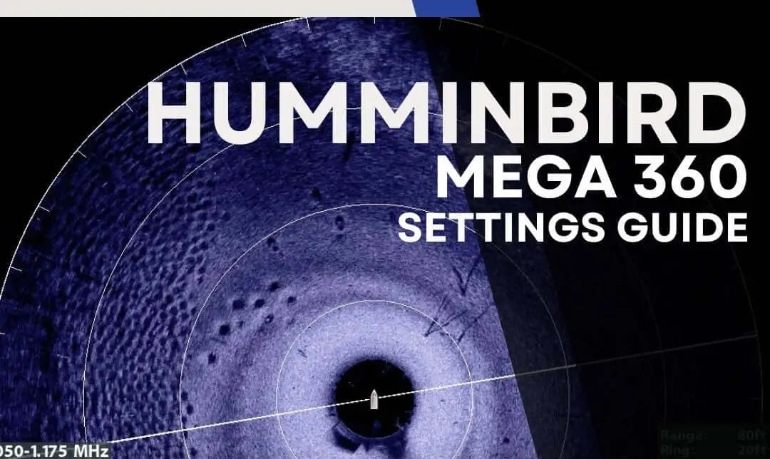 Humminbird Mega 360 settings guide with sonar image background